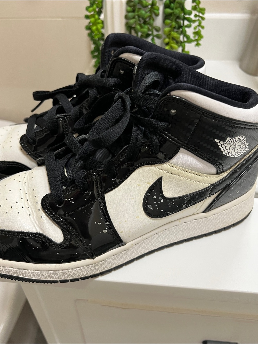Jordan Black and White Low-Top Sneakers
